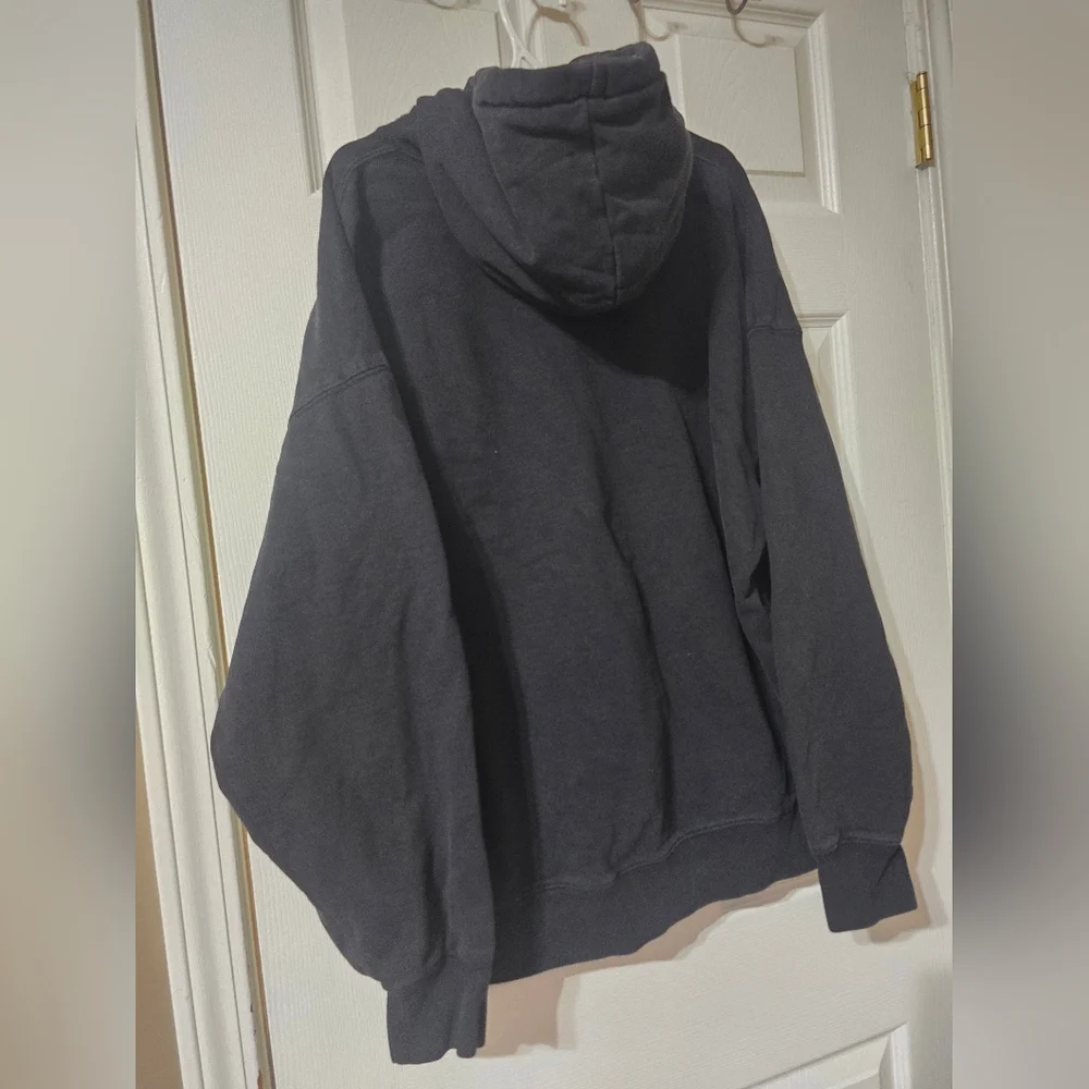 Brandy Melville Oversized Electric Motors 72 Heavyweight Hoodie, Faded Gray, EUC - Picture 8 of 10